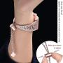 Secbolt Bling Metal Bands Compatible with Apple Watch Band 38mm 40mm iwatch SE Series 6/5/4/3/2/1, Dressy Jewelry Diamond Cuff Bracelet Bangle Wristband Women, Silver