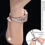 Secbolt Bling Metal Bands Compatible with Apple Watch Band 38mm 40mm iwatch SE Series 6/5/4/3/2/1, Dressy Jewelry Diamond Cuff Bracelet Bangle Wristband Women, Champagne Gold