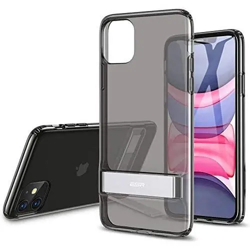 ESR iPhone 11 Screen Protector [2 Pack] + iPhone 11 Metal Kickstand Case