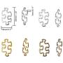 PH PandaHall 60 pcs 4 Colors Tibetan Style Alloy Autism Awareness Charms Puzzle Piece Metal Link for Bracelet Jewelry DIY Craft Making