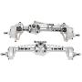 Ky-RC Metal Front and Rear Portal Axles for 1/10 RC Crawler Car Axial SCX10 III Axle Upgrade Part (Silvery)