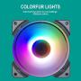GOLDEN FIELD MH-F Colorful PC Case Fan 120mm Rainbow Color Silent LED Cooling Fan for Computer PC Case CPU Cooler Radiator