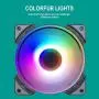 GOLDEN FIELD MH-F Colorful PC Case Fan 120mm Rainbow Color Silent LED Cooling Fan for Computer PC Case CPU Cooler Radiator(3 Pack)
