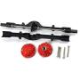 Facibom Metal Rear Bridge Axle with Steel Gear for WPL D12 C14 C24 C34 B14 B24 B16 B36 RC Car Upgrade Parts Accessories,Silver
