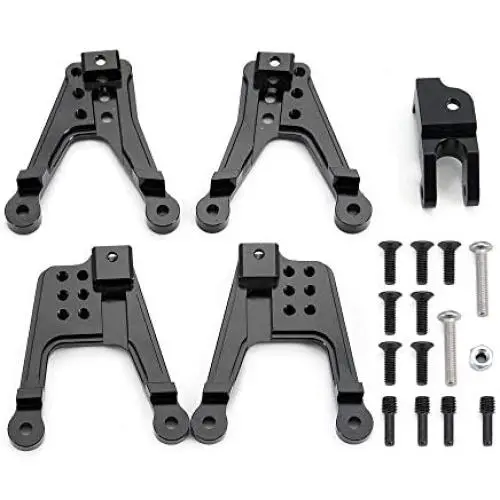 4PCS Front & Rear Aluminum Shock Hoops Parts Tower for Axial SCX10 II 90046 90047 1/10 RC Crawler