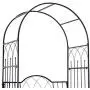 Outsunny Outdoor Garden Arbor Arch Steel Metal with Bench Seat - Black Outsunny Outdoor Garden Arbor Arch Steel Metal with Bench Seat - Black