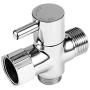 SOMDARHK T-adapter with Shut off Valve, T Adapter Bidet, Bidet Valve Adapter for toilet sprayer with Bidet T Adapter