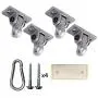 ABUSA Heavy Duty White Metal Color Swing Hangers Screws Bolts Included Over 5000 lb Capacity Playground Porch Yoga Seat Trapeze Wooden Sets Indoor Outdoor (4 Pack) ABUSA Heavy Duty White Metal Color Swing Hangers Screws Bolts Included Over 5000 lb Capacity Playground Porch Yoga Seat Trapeze Wooden Sets Indoor Outdoor (4 Pack)