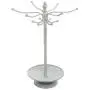 MyGift Vintage Style Whitewashed Metal 12 Hook Jewelry Organizer Tree Rack Stand w/Ring Dish Tray MyGift Vintage Style Whitewashed Metal 12 Hook Jewelry Organizer Tree Rack Stand w/Ring Dish Tray