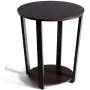 Tangkula Round End Table, 2-Tier Metal Sofa Table with Storage Shelf, Round Side Table with Metal Frame, Industrial Style Accent Furniture for Home Living Room Bedroom (1, Espresso) Tangkula Round End Table, 2-Tier Metal Sofa Table with Storage Shelf, Round Side Table with Metal Frame, Industrial Style Accent Furniture for Home Living Room Bedroom (1, Espresso)