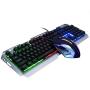 RGB Gaming Keyboard Mouse Combo Wired,Color Changing LED Backlit Computer Gaming Keyboad,Lighted PC Gaming Mouse,USB Keyboard Clicky Keys,Durable Metal Structure,for Xbox One PS4 Games Gamer Working