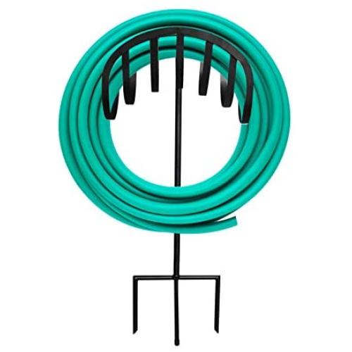 ERYTLLY Garden Hose Holder Metal Hose Stand Heavy Duty Hose Holder Free Standing Garden Hose Storage Hose Stand for Yard Garden Lawn