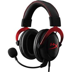 HyperX Cloud II - Gaming Headset, 7.1 Surround Sound, Memory Foam Ear Pads, Durable Aluminum Frame, Detachable Microphone, Works with PC, PS4, Xbox One - Red