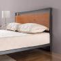 Zinus Suzanne Metal and Wood Platform Bed with Headboard and Footboard / Box Spring Optional / Wood Slat Support, Queen