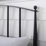 Crosley Furniture Whitney Arched Metal Headboard, King, Black