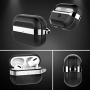 Venswell Compatible AirPods Pro Case Cover, Tough TPU + Zinc Metal Alloy Shockproof & Protective Cover Skin for Airpods Pro Charging Case with Keychain, Front LED is Visible