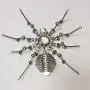 HMANE 3D Metal Puzzle Model Kit, Spider Mechanical Stainless Steel Puzzle Clock Crafts Toys Ornaments Model