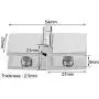 WEIJ Bilateral 180 Degree Glass Door Cupboard Showcase Cabinet Clamp Glass Hinge Replacement Parts, Pack of 4