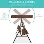 Best Choice Products 3-Seater Outdoor Adjustable Canopy Swing Glider, Patio Loveseat Bench for Deck, Porch w/Armrests, Textilene Fabric, Steel Frame - Brown Best Choice Products 3-Seater Outdoor Adjustable Canopy Swing Glider, Patio Loveseat Bench for Deck, Porch w/Armrests, Textilene Fabric, Steel Frame - Brown