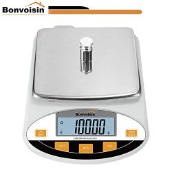 Bonvoisin Lab Scale 2000gx0.01g Digital Precision Analytical Balance 10mg High Precision Electronic Balance Jewelry Scale Kitchen Scale Scientific Scale Laboratory Scale Balance (2000gx0.01g)