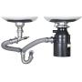 Snappy Trap 1 1/2'' All-In-One-Drain Kit for Double Bowl Kitchen Sinks