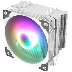 Vetroo V5 White CPU Air Cooler w/ 5 Heat Pipes 120mm PWM Processor 150W TDP Fan Intel LGA 1200 115X / AMD Ryzen AM4 Universal Socket w/Addressable RGB Lights Sync