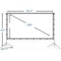 Vamvo Outdoor Indoor Projector Screen with Stand Foldable Portable Movie Screen 100 Inch (16:9) Full-Set Bag for Home Theater Camping and Recreational Events (100inch)