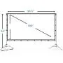 Vamvo Outdoor Indoor Projector Screen with Stand Foldable Portable Movie Screen 100 Inch (16:9) Full-Set Bag for Home Theater Camping and Recreational Events (100inch)