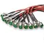 Amotor 10Pcs 8mm 5/16'' LED Metal Indicator Light 12V Waterproof Signal Pilot Lamp Dash Directional Car Truck Boat with Wire (Green) Amotor 10Pcs 8mm 5/16'' LED Metal Indicator Light 12V Waterproof Signal Pilot Lamp Dash Directional Car Truck Boat with Wire (Green)
