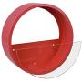 Ecosides Wall Mounted Planter Wall Hanging Planters Metal Plant Terrarium for Indoor Planter, Faux Flower Air Plant Holders Decorative Morden Circle Iron Vase for Succulent Wall Decor(8'' H, Red)