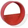 Ecosides Wall Mounted Planter Wall Hanging Planters Metal Plant Terrarium for Indoor Planter, Faux Flower Air Plant Holders Decorative Morden Circle Iron Vase for Succulent Wall Decor(8'' H, Red)