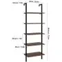 HOMFA 5-Tier Industrial Ladder Shelf Against The Wall, 72.6 Inches Display Storage Rack Plant Flower Stand Utility Organizer Bookshelf Wood Look Accent Metal Frame Furniture Home Office HOMFA 5-Tier Industrial Ladder Shelf Against The Wall, 72.6 Inches Display Storage Rack Plant Flower Stand Utility Organizer Bookshelf Wood Look Accent Metal Frame Furniture Home Office