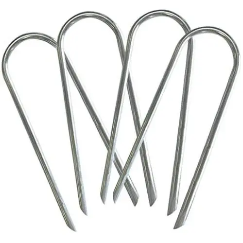 Uniprime Trampoline Stakes U Shaped Anchors Heavy Duty Metal - Long Trampolines Ground Wind Stakes for Soccer Goals, Camping Tents, Garden Decoration Uniprime Trampoline Stakes U Shaped Anchors Heavy Duty Metal - Long Trampolines Ground Wind Stakes for Soccer Goals, Camping Tents, Garden Decoration