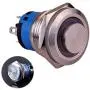Taien Latching Push Button Switch 19mm 3/4'' 1NO 1NC Silver Stainless Steel Shell with White LED Light Taien Latching Push Button Switch 19mm 3/4'' 1NO 1NC Silver Stainless Steel Shell with White LED Light