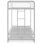DHP Triple Metal Bunk Bed Frame, White, Twin