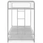DHP Triple Metal Bunk Bed Frame, White, Twin DHP Triple Metal Bunk Bed Frame, White, Twin