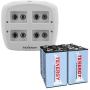 Tenergy TN136 Smart 4 Bay 9V Charger with 4 Pieces Tenergy 9V NiMH 250mah Rechargeable Batteries