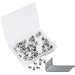 SUBANG 50 Pieces Pin Keepers Pin Locks Pin Backs Locking Clasp Locking Pin Keeper Backs with 5 Wrench All in Storage Case,5mm x 6mm