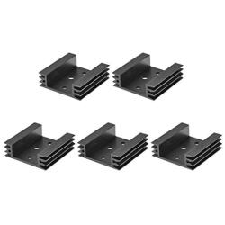 uxcell Electronics Cooler Heatsink for to-3 Black 45 x 45 x 14 mm 5pcs