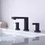 Mejor Solid Brass Two Handle Widespread Bathroom Faucet,with CUPC Water Lines and Metal pop up Drain with Overflow, Matte Black, CME029-MB Mejor Solid Brass Two Handle Widespread Bathroom Faucet,with CUPC Water Lines and Metal pop up Drain with Overflow, Matte Black, CME029-MB