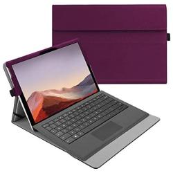 Fintie Case for New Microsoft Surface Pro 7 / Pro 6 / Pro 5 / Pro 4 / Pro 3 12.3 Inch Tablet - Multiple Angle Viewing Portfolio Business Cover, Compatible with Type Cover Keyboard (Purple)