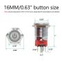 TWTADE 16mm IP65 Waterproof Latching Power Metal Push Button Switch 5/8 5A DC12V Stainless Steel Shell (Red) LED Ring Switch 1NO 1NC with Wire Socket Plug [5 Year Warranty]YJ-GQ16BF-D-L-R