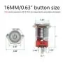 TWTADE 16mm IP65 Waterproof Latching Power Metal Push Button Switch 5/8 5A DC12V Stainless Steel Shell (Red) LED Ring Switch 1NO 1NC with Wire Socket Plug [5 Year Warranty]YJ-GQ16BF-D-L-R