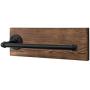 MyGift Industrial Pipe & Brown Wood Wall Mounted Paper Towel Holder