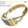Wearlizer Replacement for Fitbit Charge 2 Bands for Women Metal Bangle/Bracelet/Assesories/Straps/Wrist Band for Fitbit Charge hr 2 Women Small Large