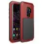 Galaxy S9 Plus Case, LUSTAM Water Resistant Shockproof Aluminium Alloy Rubber Tank Case for Samsung Galaxy S9 Plus- Red