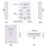 Multi Plug Outlet, Surge Protector, POWLIGHT USB Wall Charger with 3 USB Ports(Smart 3.4A Total), 6-Outlet Extender and Top Phone Holder for Your Cell Phone, White, ETL Listed