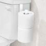 mDesign Metal Wire Over The Tank Toilet Tissue Paper Roll Holder Dispenser and Reserve for Bathroom Storage and Organization - Hanging, Holds 2 Rolls - Matte White mDesign Metal Wire Over The Tank Toilet Tissue Paper Roll Holder Dispenser and Reserve for Bathroom Storage and Organization - Hanging, Holds 2 Rolls - Matte White