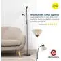 Adjustable Black Floor Lamp with Reading Light by Light Accents - Susan Modern Standing Lamp for Living Room/Office Lamp 72'' Tall - 150-watt with Side Reading Light Corner Lamp (Black) Adjustable Black Floor Lamp with Reading Light by Light Accents - Susan Modern Standing Lamp for Living Room/Office Lamp 72'' Tall - 150-watt with Side Reading Light Corner Lamp (Black)