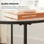 VASAGLE Round Side Table, Glass End Table with Metal Frame, Small Coffee Accent Table, Bedside Table, Modern Style, for Living Room, Balcony, Bedroom, Black ULGT020B01 VASAGLE Round Side Table, Glass End Table with Metal Frame, Small Coffee Accent Table, Bedside Table, Modern Style, for Living Room, Balcony, Bedroom, Black ULGT020B01